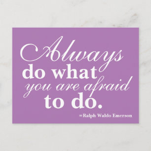 Carte Postale Qualité - Faites ce que vous craignez le plus viol