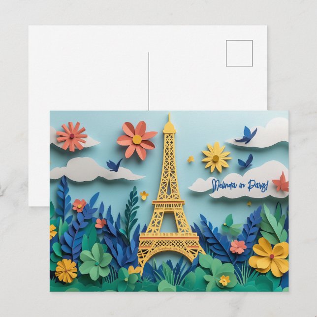 Carte Postale Qualité papier Paris (Devant / Derrière)