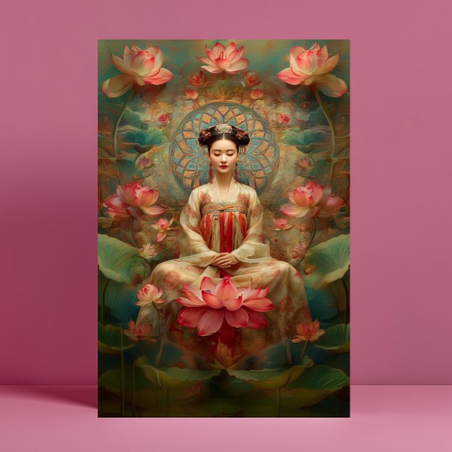 Carte Postale Quan Yin Goddess of Compassion High Frequency Art (Créateur téléchargé)