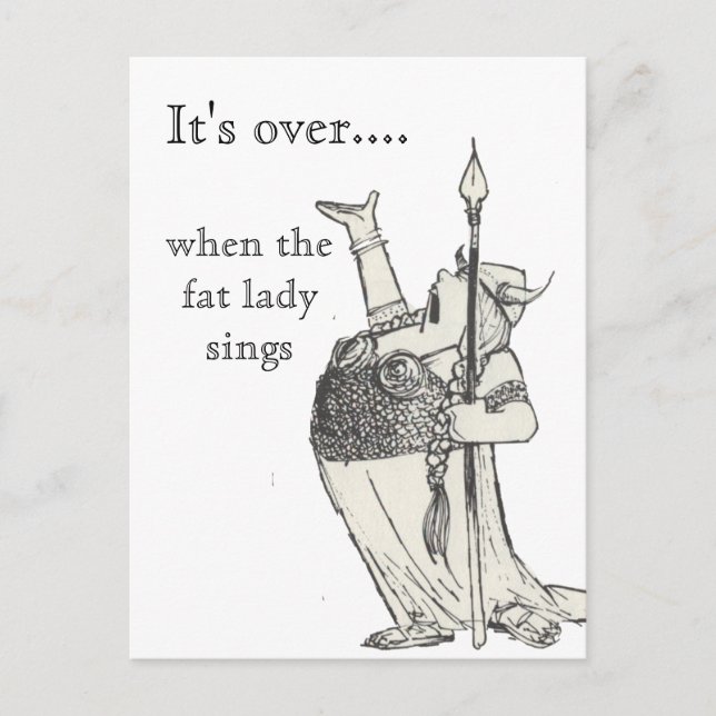 Carte Postale Quand la grande dame chante (Devant)