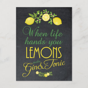 Carte Postale Quand la vie vous les mains, les citrons font des 