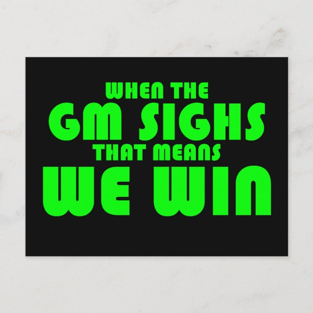 Carte Postale Quand le GM soupire (Devant)