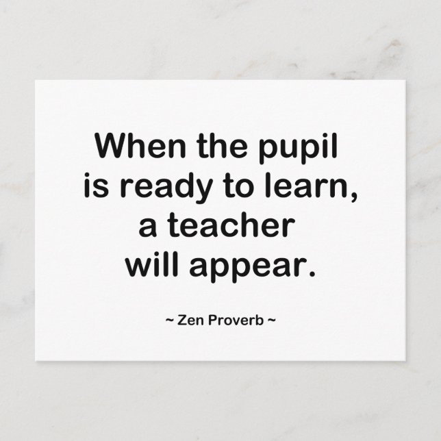 Carte Postale Quand l'élève est prêt (Devant)