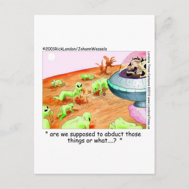 Carte Postale Quand les vaches régnaient sur l'espace Cadeaux dr (Devant)