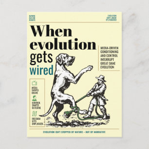 Carte Postale Quand l'évolution est câblée, les Grands Danois so