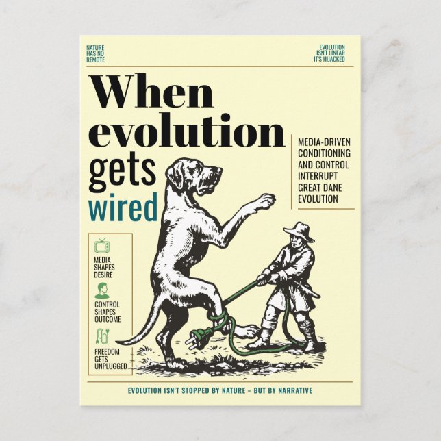 Carte Postale Quand l'évolution est câblée, les Grands Danois so (Devant)