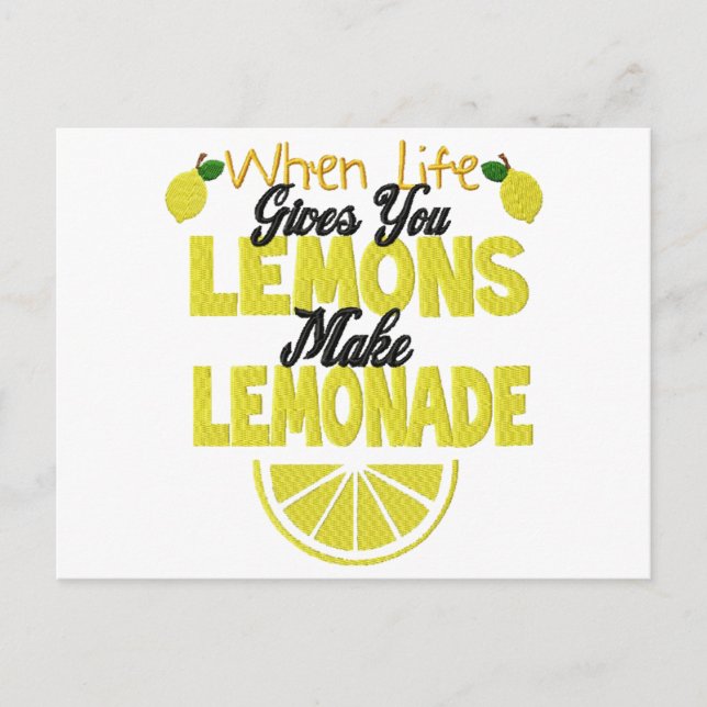 Carte Postale Quand Life donne des citrons (ajouter sa propre co (Devant)