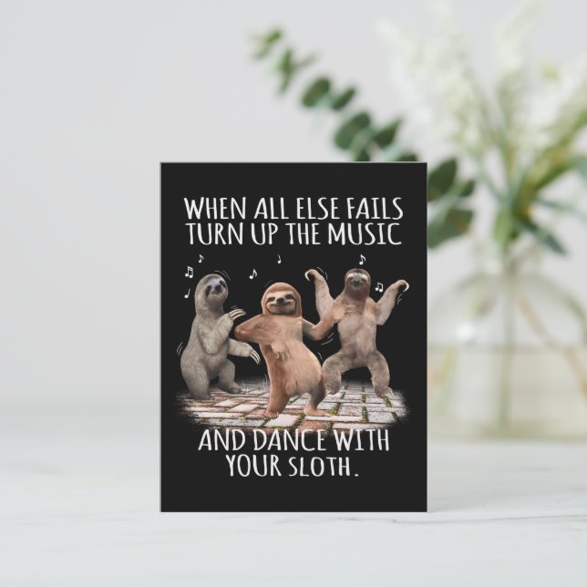 Carte Postale Quand Tous Les Autres Échoues Montent Votre Musiqu (Debout devant)