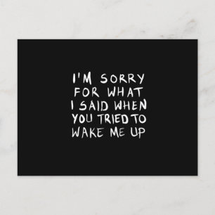 Carte Postale quand tu as essayé de me réveiller