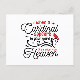 Carte Postale Quand un cardinal apparaît dans votre cour