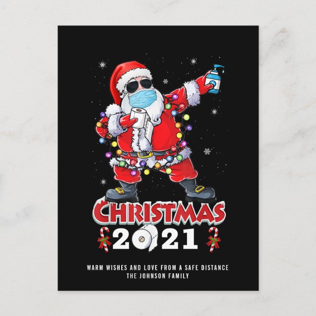 Carte Postale Quarantaine Joyeux Noël de Noël de Noël de vacance (Devant)