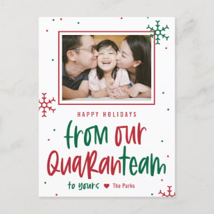 Carte postale Quaranteam EDITABLE COLOR Holiday Ca