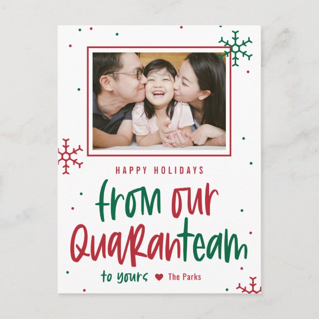 Carte postale Quaranteam EDITABLE COLOR Holiday Ca (Devant)