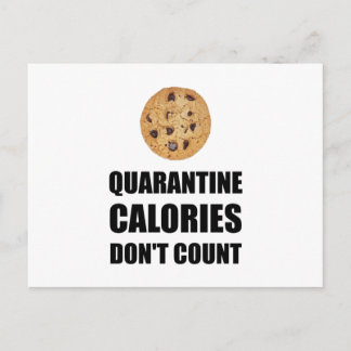 Carte Postale Quarantine Calories Do Not Count Funny