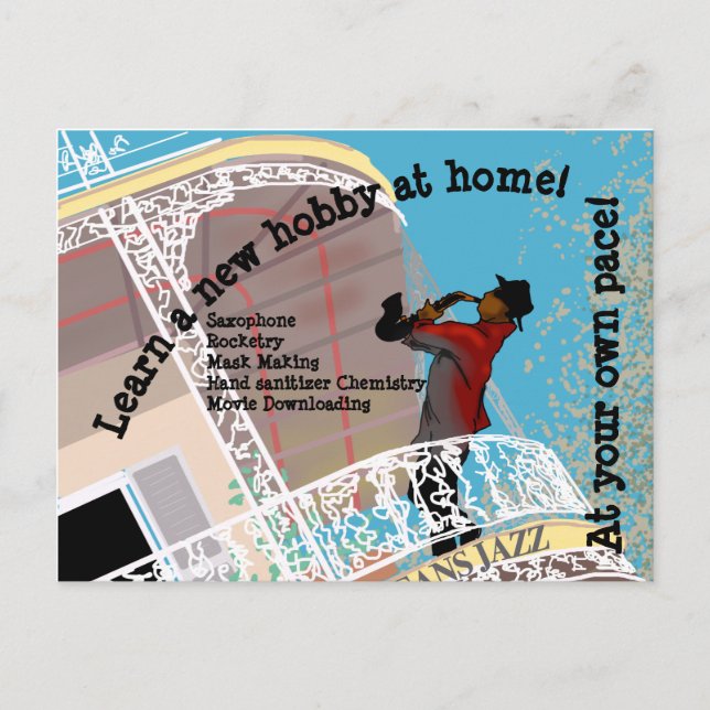 Carte Postale QUARANTINE HOBBIES par Slipperywindow (Devant)