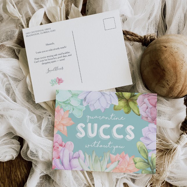 Carte Postale Quarantine Sucre sans vous | Drôle Manquant Vous (Créateur téléchargé)