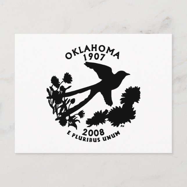 Carte Postale Quart de dollar de l'Oklahoma (Devant)