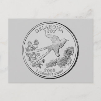 Carte Postale Quart de dollar de l'Oklahoma