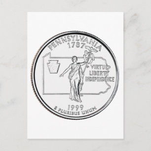 Carte Postale Quarter d'État de Pennsylvanie