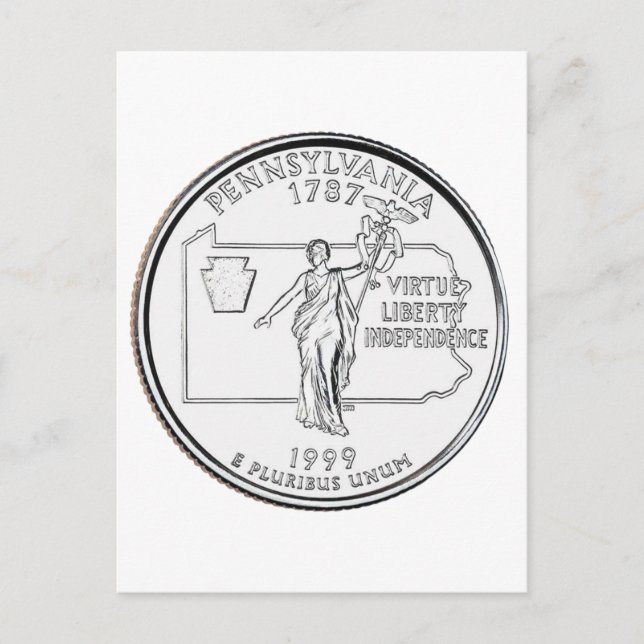 Carte Postale Quarter d'État de Pennsylvanie (Devant)