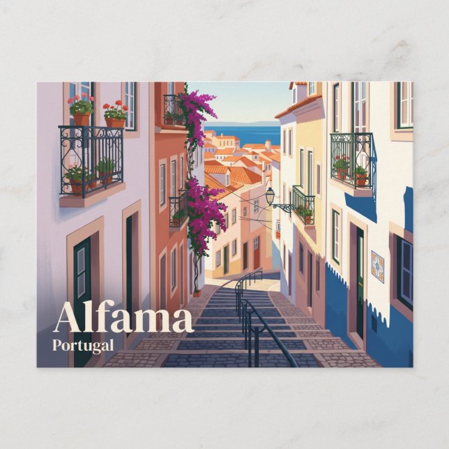 Carte Postale Quartier Alfama Portugal (Devant)