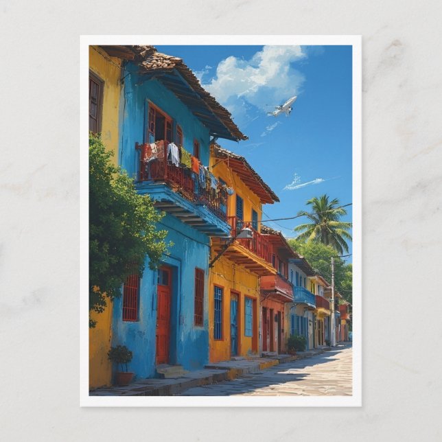 Carte Postale Quartier coloré des Caraïbes (Devant)