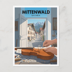 Carte Postale Quartier de fabrication de violons de Mittenwald A