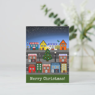 Carte Postale Quartier de la petite ville   Joyeux Noël