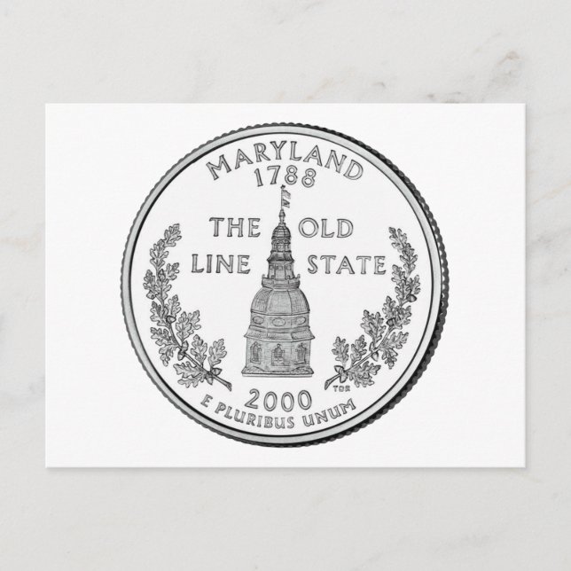 Carte Postale Quartier d'État du Maryland (Devant)