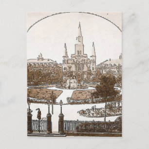 Carte Postale Quartier français Lace Jackson Carré 1925