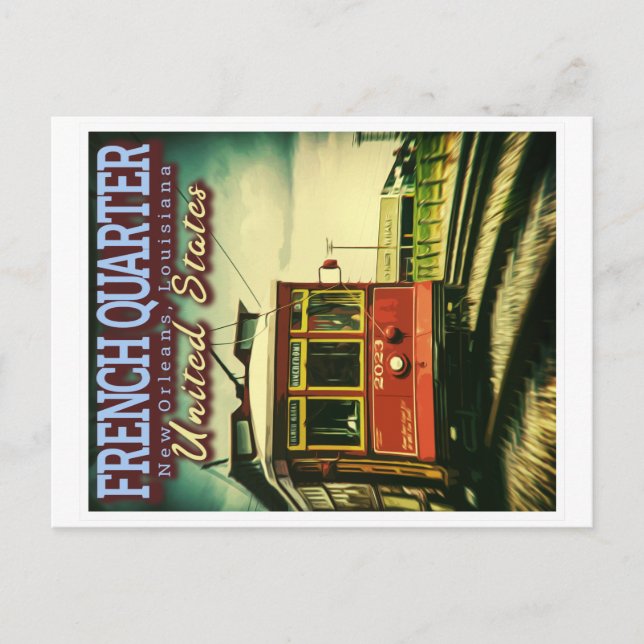 CARTE POSTALE QUARTIER FRANÇAIS - STREETCARS NEW ORLEANS LOUISIA (Devant)