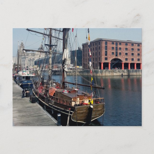 Carte Postale Quartiers des docks de Liverpool (Devant)