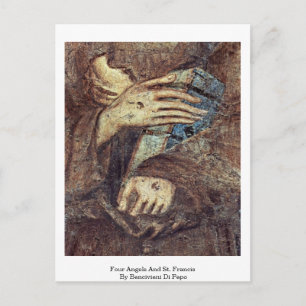 Carte Postale Quatre Anges Et Saint François Par Bencivieni Di P
