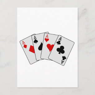 Carte Postale Quatre As (Quatre d'un genre) Poker Jouer des cart