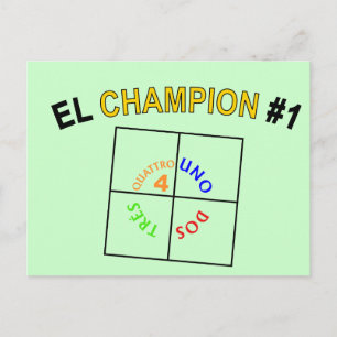 Carte Postale Quatre champions Carrés #1