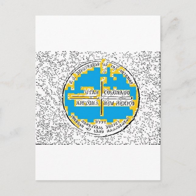 Carte Postale Quatre coins Quatre États (Devant)