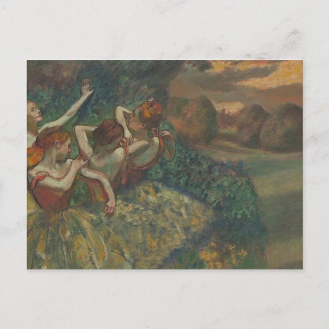 Carte Postale Quatre danseurs d'Edgar Degas, Ballet Fine Art (Devant)