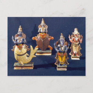 Carte Postale Quatre des incarnations de Vishnu