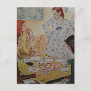 Carte Postale Quatre femmes avec un fromage en 1930 