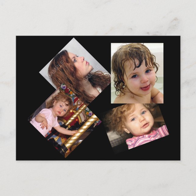 Carte Postale Quatre Modèle de collection photo (Devant)