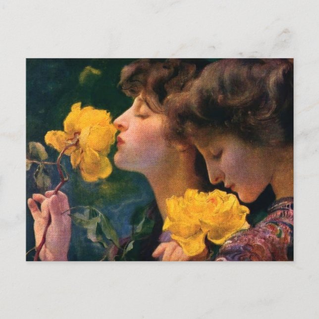 Carte Postale Quatre Roses par Franz Dvorak (Devant)