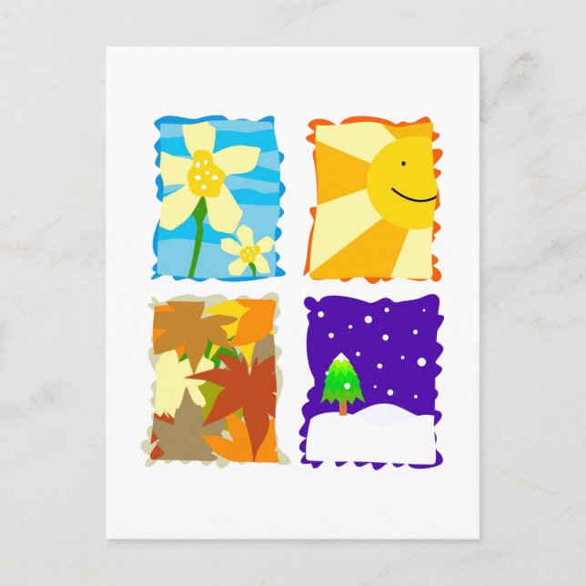 Carte Postale Quatre saisons (Devant)