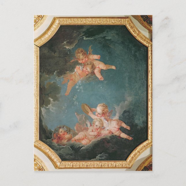 Carte Postale Quatre saisons dans la Salle du Conseil - Hiver (Devant)