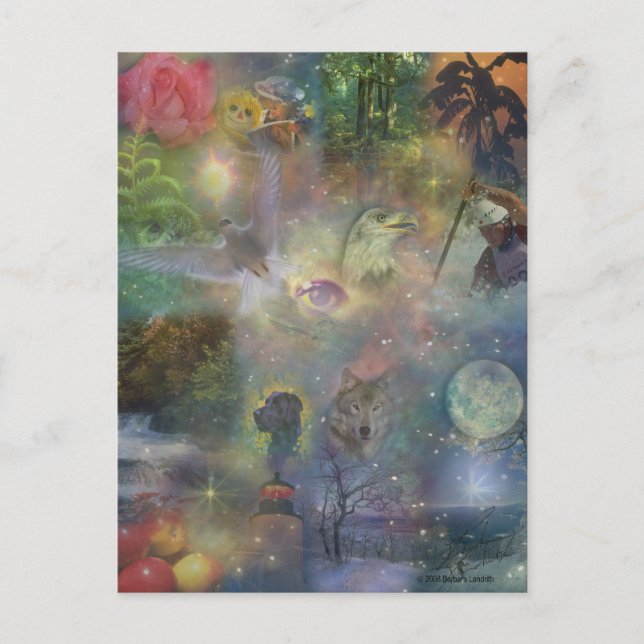 Carte Postale Quatre saisons - Printemps été hiver automne (Devant)