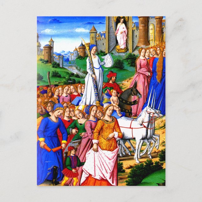 Carte Postale "Quatre Unicornes mènent la procession" (Devant)