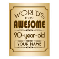 Cartes Postales Anniversaire 90 Ans Originales Zazzle Fr