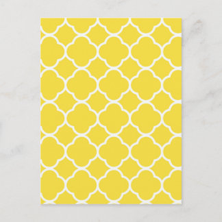 Carte Postale Quatrefoil jaune ressort
