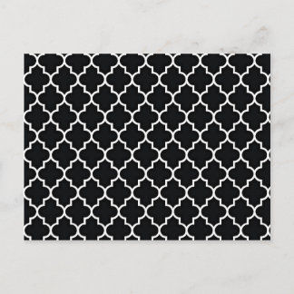 Carte Postale Quatrefoil noir et blanc