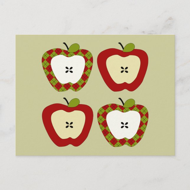 Carte Postale Quatuor Apple Plaid (Devant)