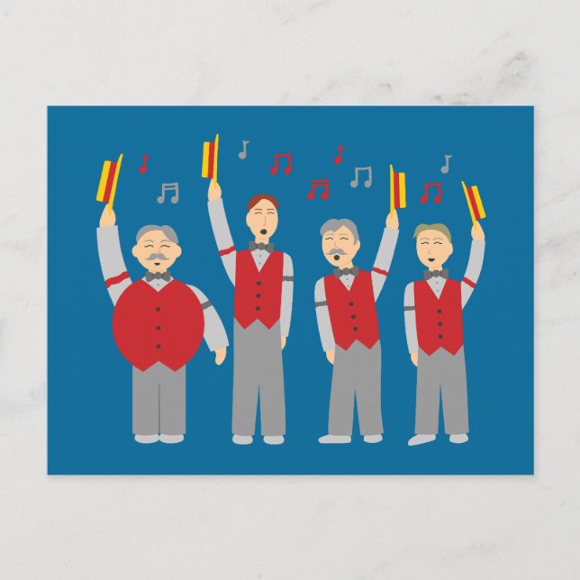 Carte Postale Quatuor classique Barbershop (Devant)